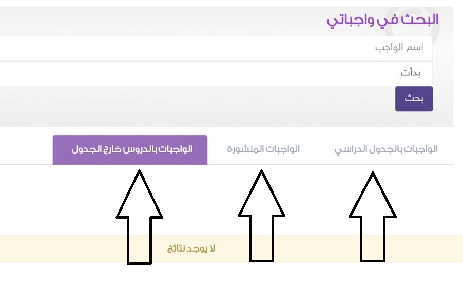 واجبات المنصه